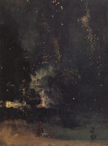James Abbott McNeil Whistler Nocturne in Black and Gold:The Falling Rocket oil painting picture